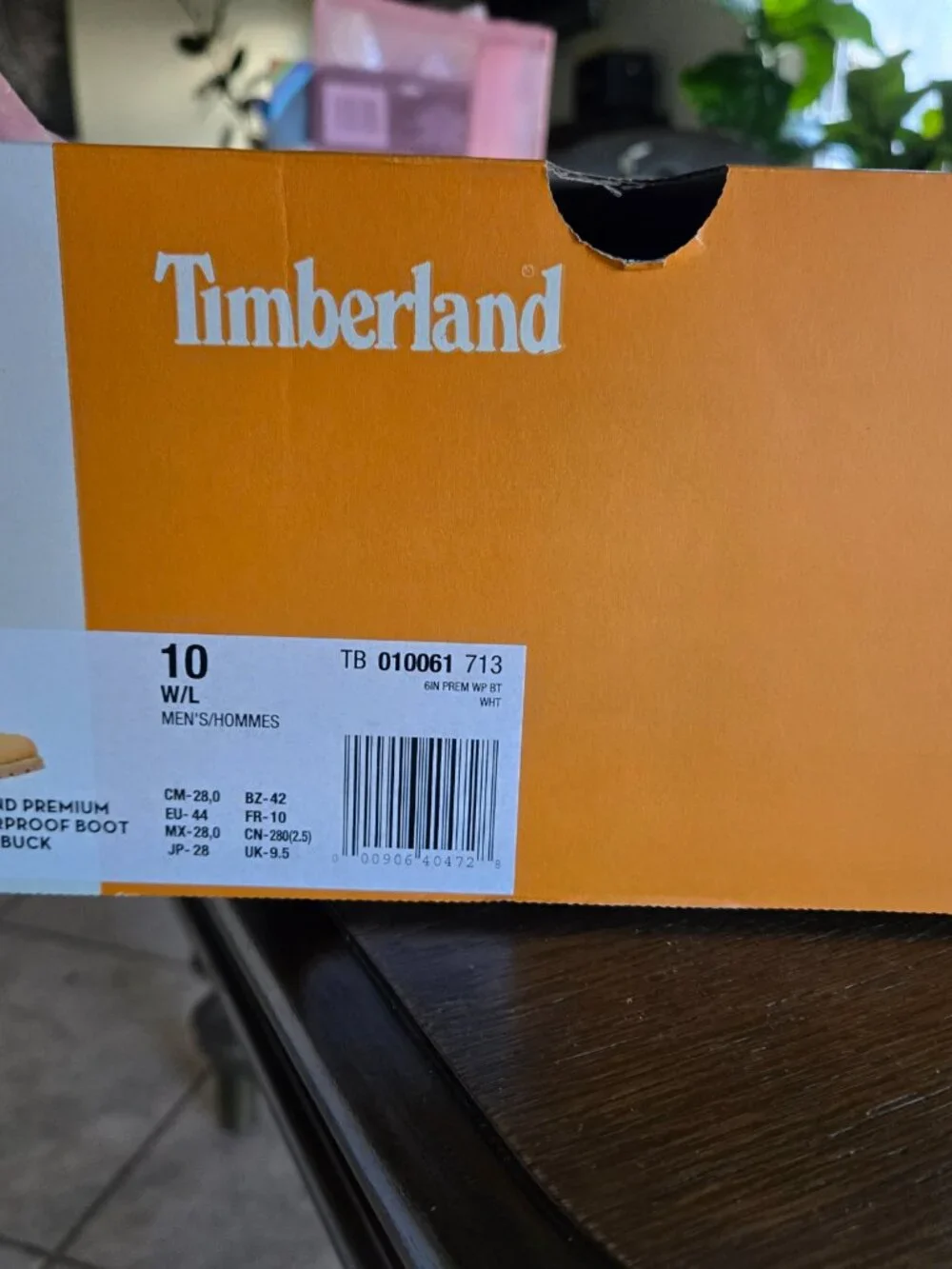 Timberland Premium 6-Inch Waterproof Boots Wheat Nubuck Size 10 Wide
